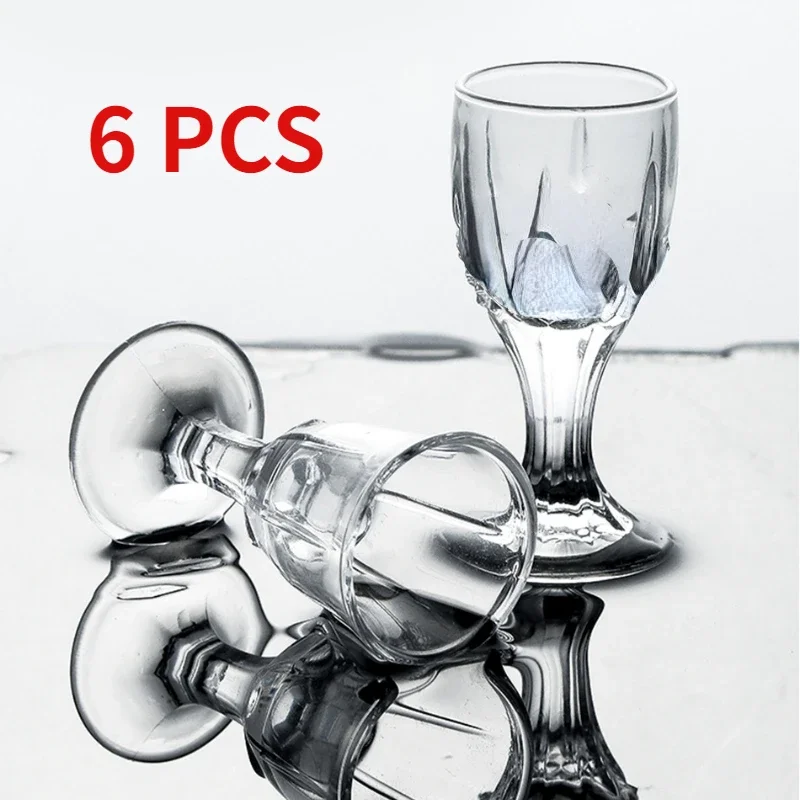 Description Picture 3 of item6pcs Shot Glass 10ml Small Capacity Glass Spirits Cup Goblet Spirits Cup Wine Dispenser Wholesale Transparent Cups Drinkware