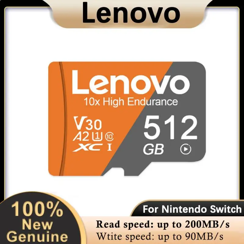 Lenovo 2Tb Sd Memory Card C10 Micro Tf Sd Card Class10 Sd/Tf Flash Card 128/256/512Gb Mini Sd Card Per Nintendo Switch Phone