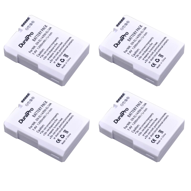 7.4V 1200Mah En-El14 En-El14A Enel14 En El14 El14A Batteria Per Nikon D3100 D3200 D3300 D5100 D5200 D5300 P7000
