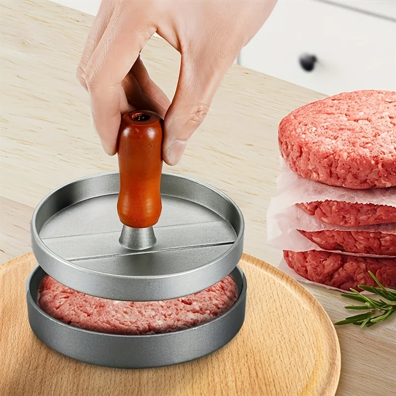 Hamburger Meat Mold Non stick Hamburger Squeezing Meat Pie Machine Mold Beef Cheese Vegetable Burger Manufacturing