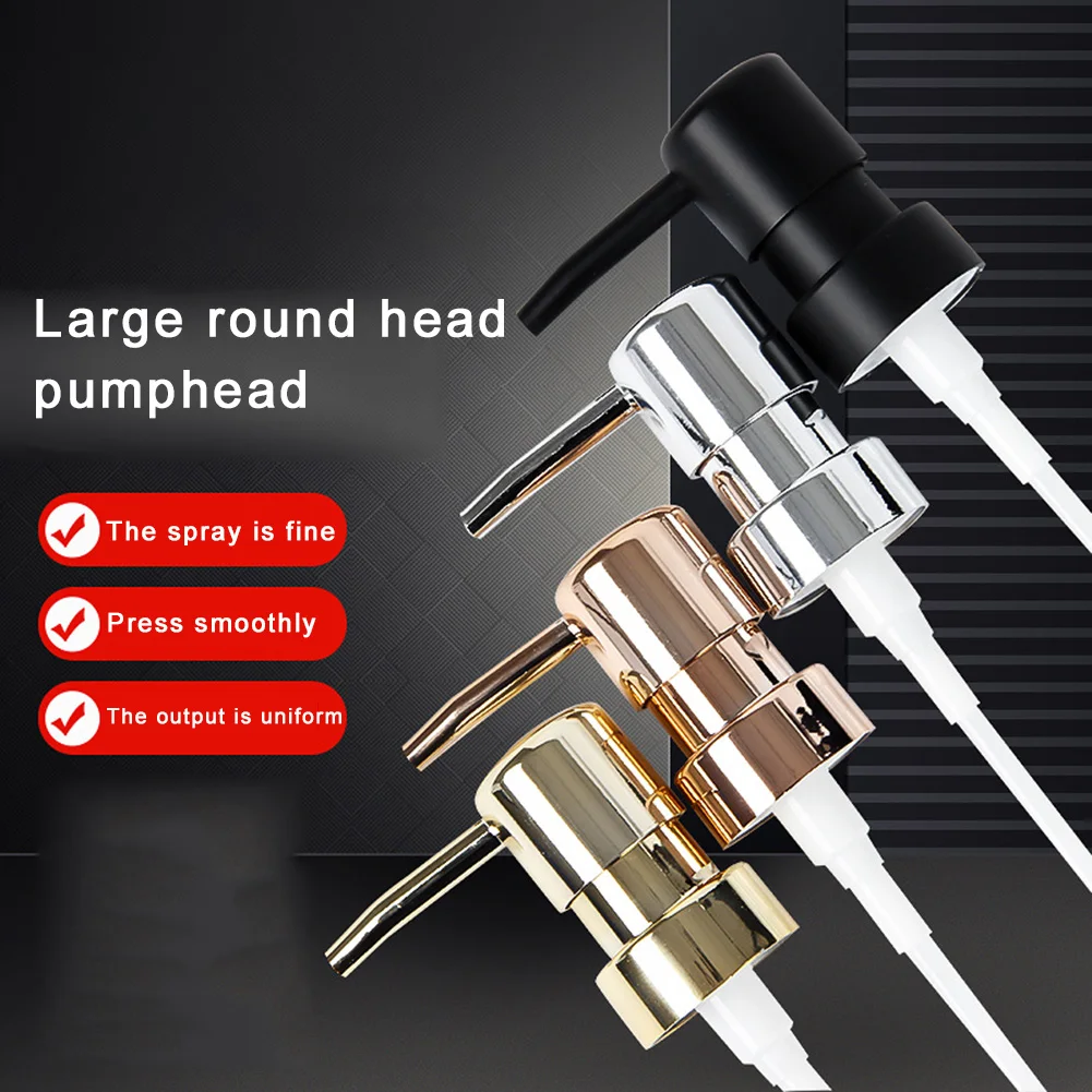 1set Soap Pump Liquid Pump Head Lotion Dispenser Head Round Head 28 Thread Bath Bottle Press Nozzle ABS Lotion Pump Head 2