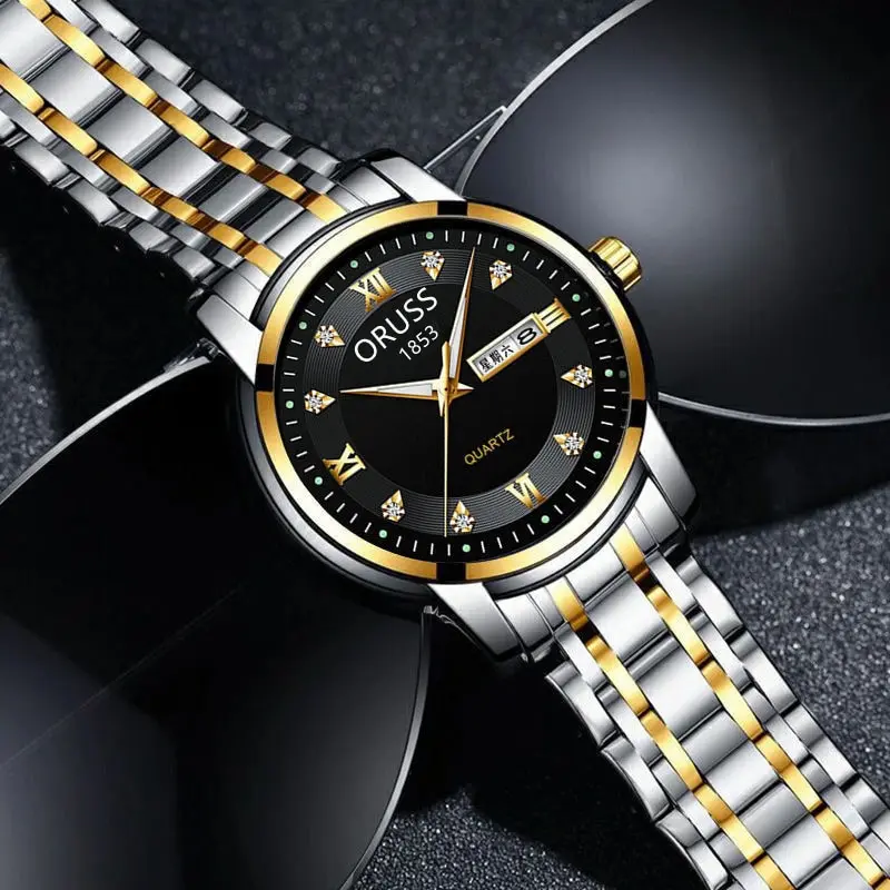 montre de luxe en acier inoxydable pour homme 4639