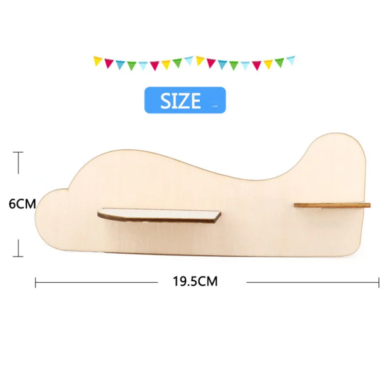 어린이 DIY 빈 나무 퍼즐 항공기 모형 장난감, 재미있는 게임 그림 그래피티 공예, 어린이 장난감, 2 개/세트