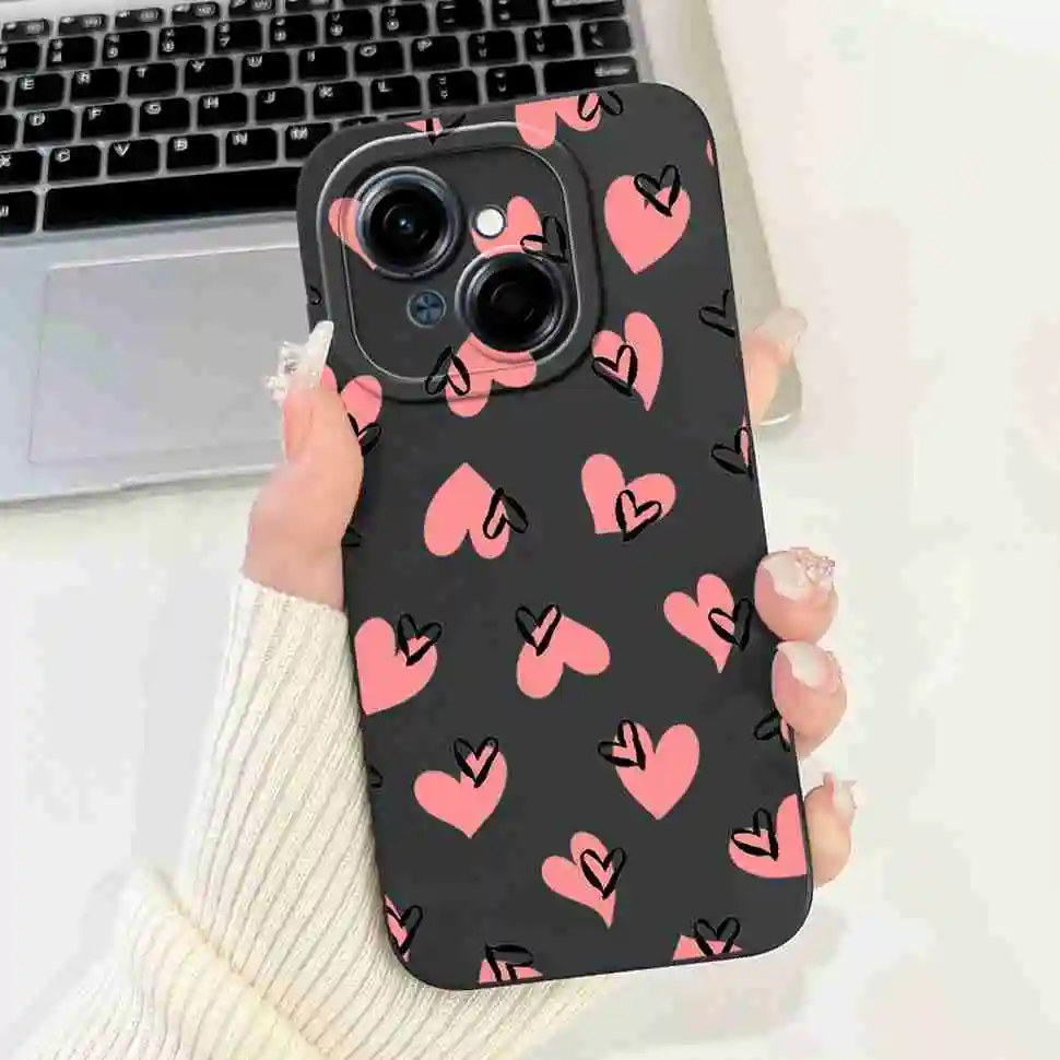 Black Butterfly Ultra-Thin Soft Silicone Case - 6.67 Back Cover