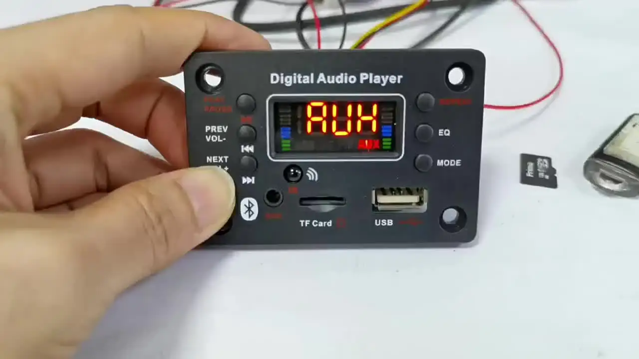 Плата усилителя DC7-25V 87.5-108.0MHZ 2*40 Вт Bluetooth 5 0 Автомобильные Mp3-плееры Поддержка