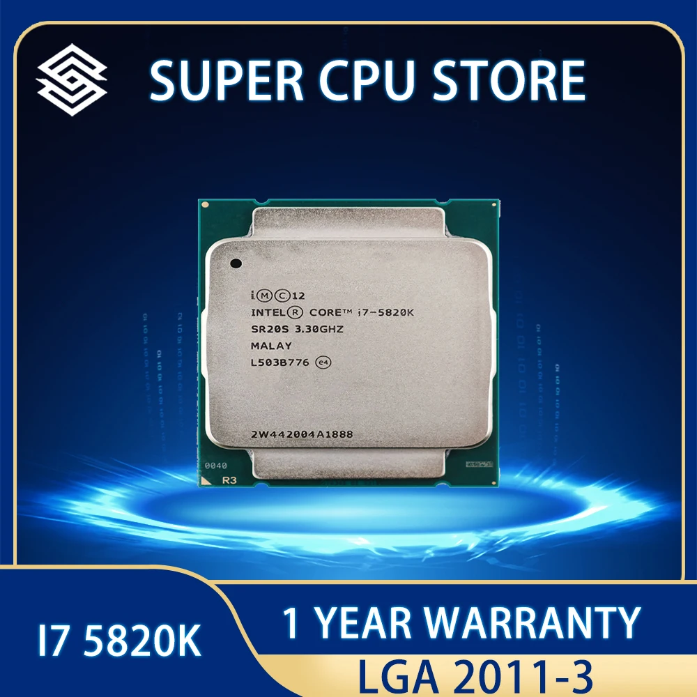 Intel Core I7 5820k Cpu 3.30 Ghz Procesador-Intel-core-i7-i7-5820K-5820K-SR20S-6-3-30-grados-22mm-15mm