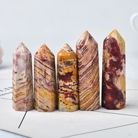 1PC Natural Quartz Mookaite Crystal Point Wand Healing Stone Energy Quartz Home Decoration Reiki Tower Beautiful Ornament Gifts 1