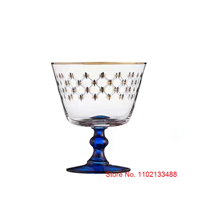 Whiskey Glass Drinking Glasses Set Russian Cobalt Blue Net Crystal Glass Luxury Wine Gift Royal Glassware Wineglass Red Wine Cup Whisky Pair Cup Tumbler Juice Mug
