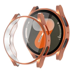 All-Around Soft TPU Protective Bumper Shell with Screen Protector for Galaxy Watch 44mm/40mm (Rose gold)
