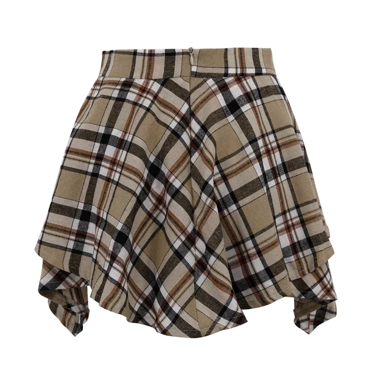 Vintage Contrast 2 Piece-Set Skirt For Women Long Sleeve Slim Patchwork Coat And High Waist Skirt Outfits Ladies Clothes