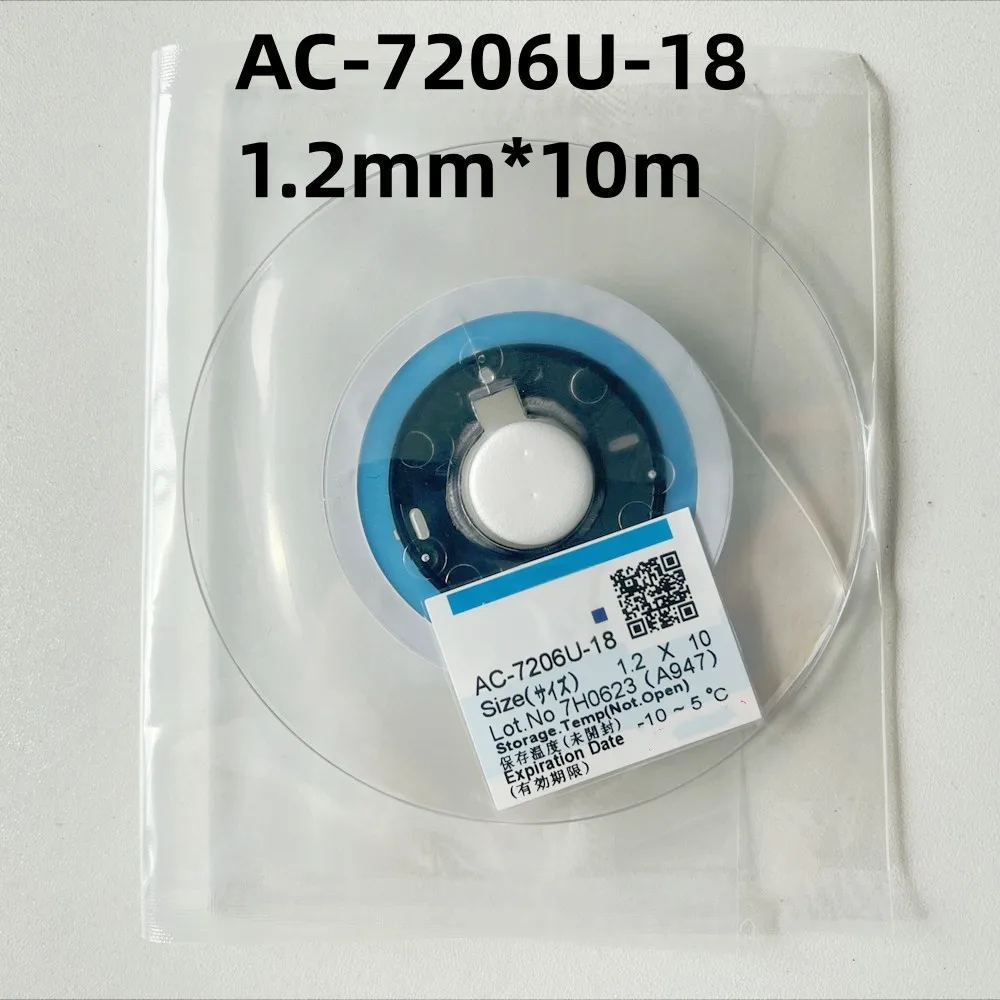 LCD 스크린 수리용 ACF 테이프, 날짜 AC-7206U-18, 1.2 1.5mm x 10m, 25m 50m, TV 이방 전도성