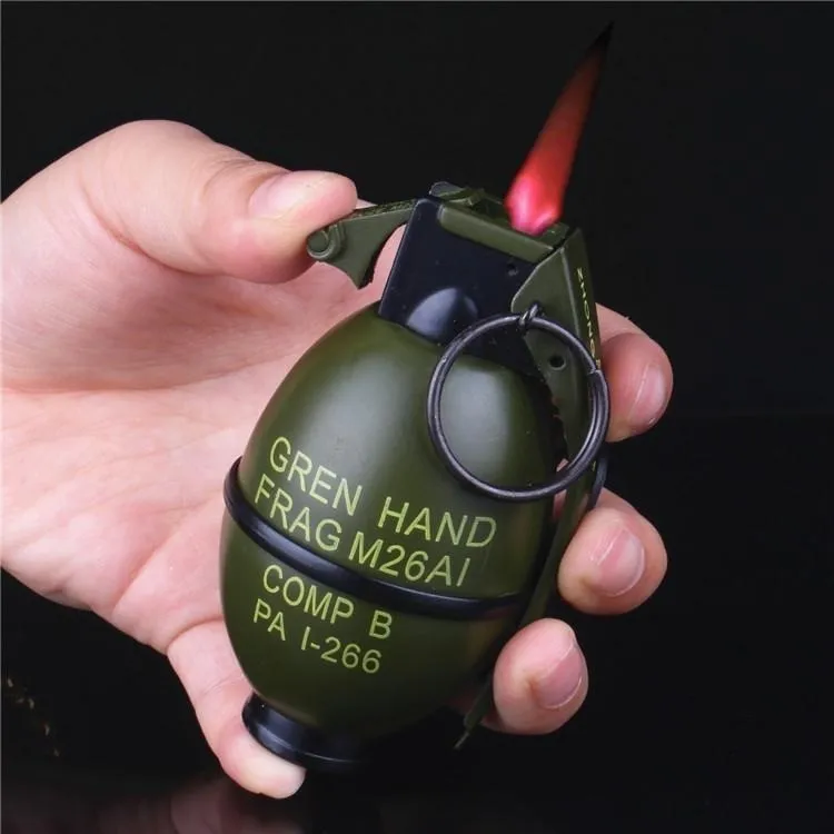 Butane Gas Lighter Cigarette Lighter Machine Paint Grenade Windproof Gas Lighter