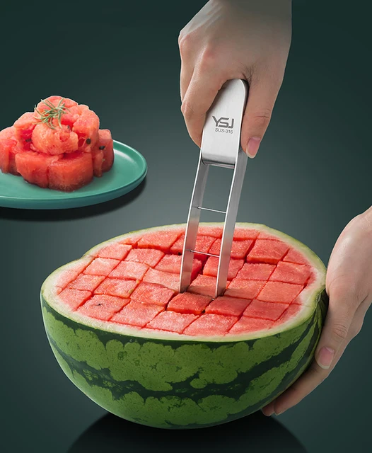 Watermelon Cutter Slicer Tool Stainless Steel Fruit Knife Molds For  Watermelon, Fruit Slicer Popsicle Mold, Cut Watermelon Chunks Quickly