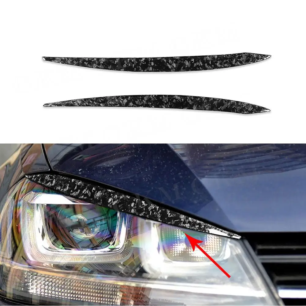 

for Volkswagen VW Golf 7 7.5 VII MK7 MK7.5 2013-2018 Headlight Covers Stickers Front Bumper Eyebrow Decoration Accessories