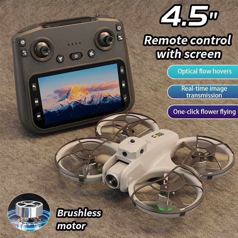Écran 4.5" du drone ES800PRO 4K Professionnel affichant un paysage