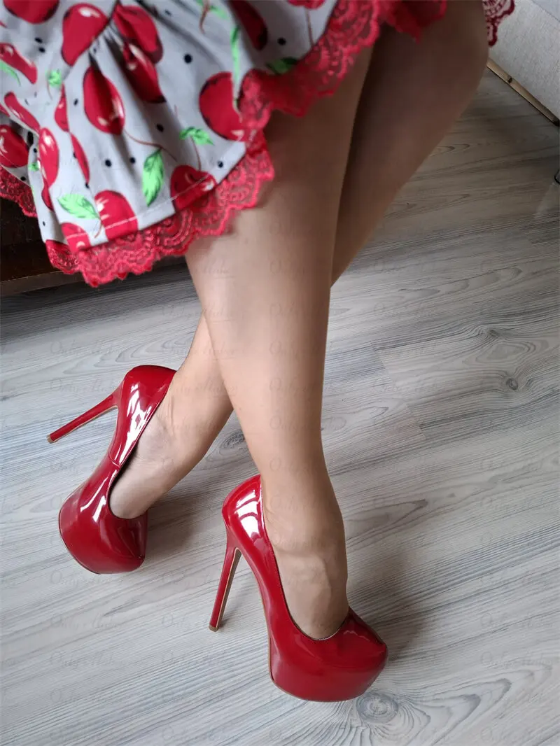 Foot Talon Aiguille Extreme Bout Rond Chaussure Talon 45