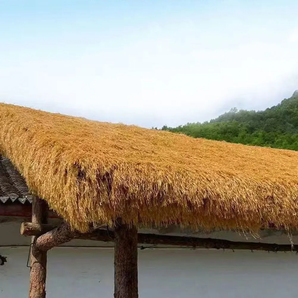 1M Artificial Thatch Roof Shade Simulation Straw Roof Fake Grass Garden Yard Patio Covers Decoration