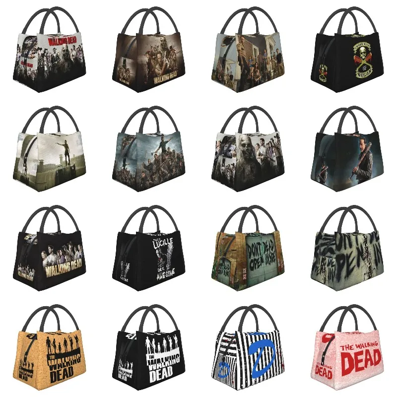 

The Walking Dead Insulated Lunch Bag for Women Portable Horror Zombie TV Show Cooler Thermal Lunch Tote Office Picnic Travel