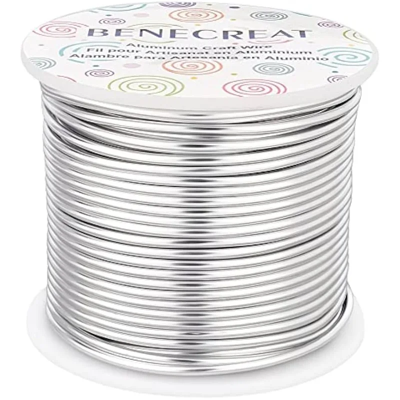 12 Gauge 100FT Silver Aluminum Wire Anodized Jewelry Craft Wire Beading Floral Making Bendable Metal