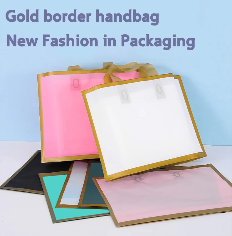 Phnom Penh Frosted Plastic Shopping Bag with Handles | Custom Logo Printed Gift Packagi... - SKU PSBH1818 - UGI Packaging