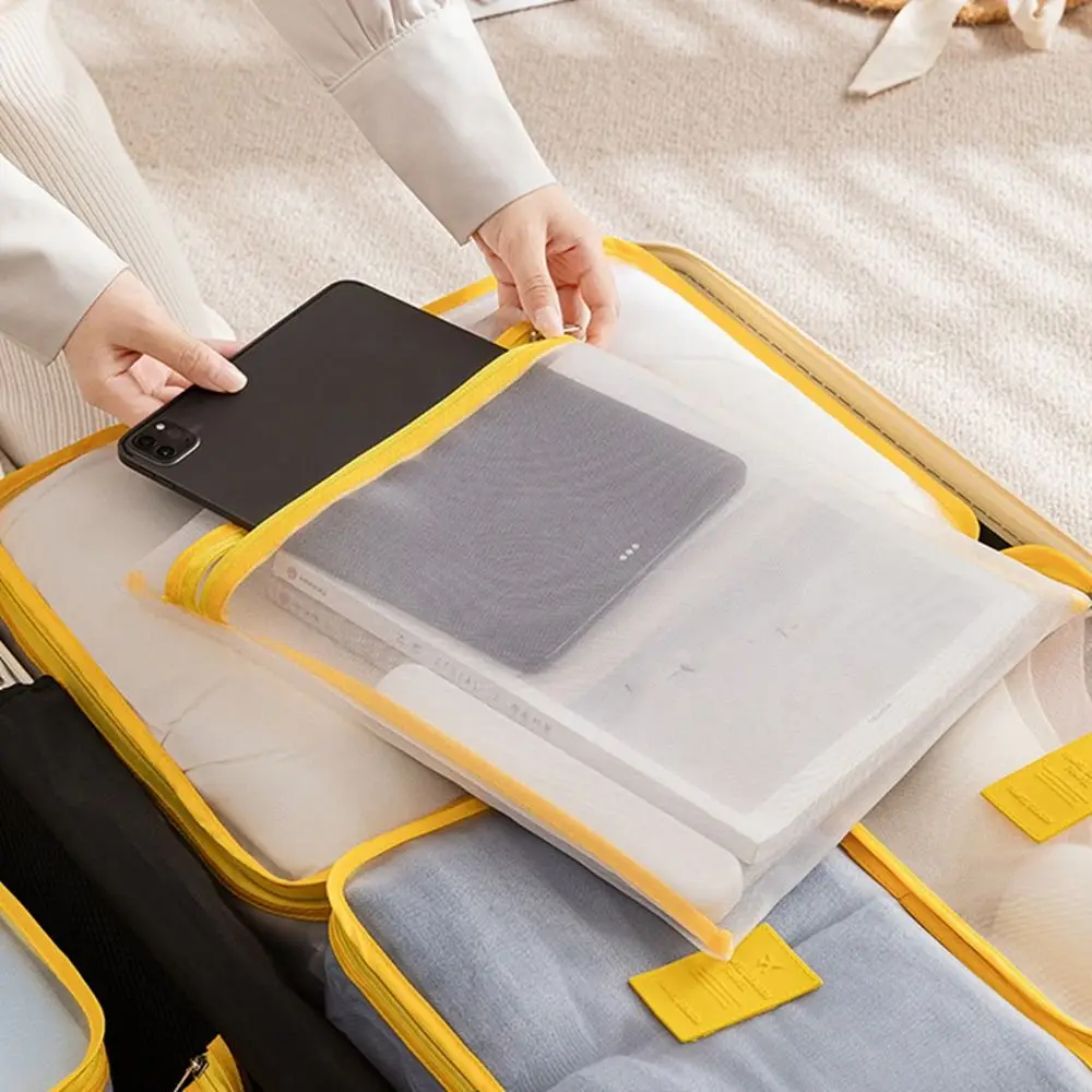 7Pcs/Set Nylon Travel Organizer Storage Bags Large Capacity Foldable Suitcase Packing Cubes Waterproof Washable 2