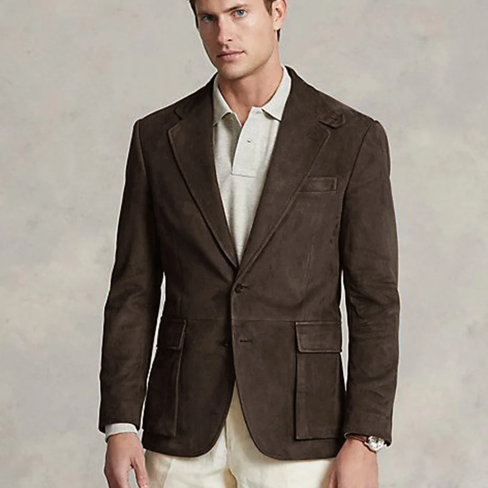 Blazer din daim casual