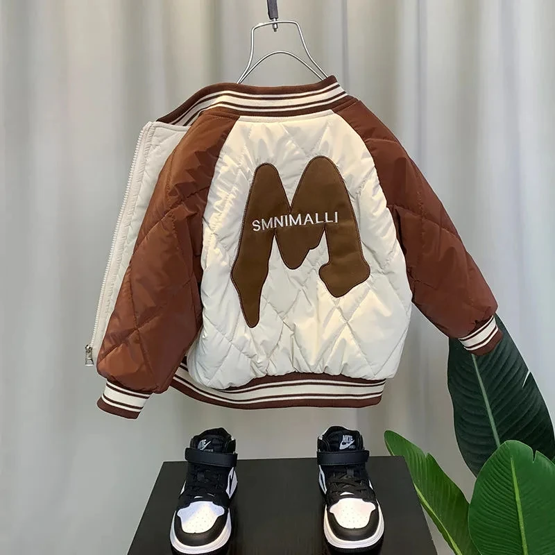 New Children Parkas Winter Jacket for Boys Girls Warm Top Coat Kids Thicken Velvet Jackets Baby Coats Soft Casual Outerwear