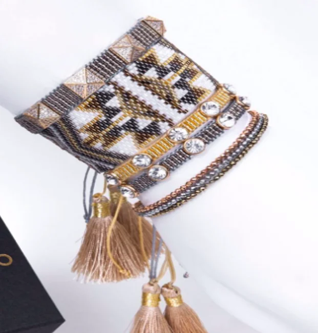 

Wholesale New Arrivals Handmade heart Miyuki Beads Bracelets Set