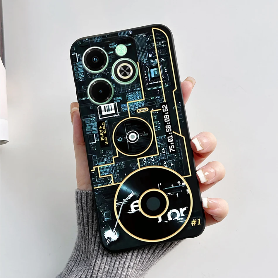 Fashionable Marble Black Silicone Soft Phone Case – Stylish Protective Back Cover s
