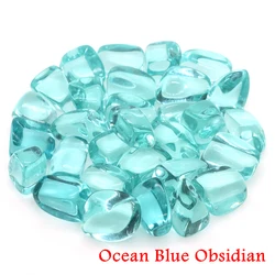 Wholesale Natural Ocean Blue Obsidian Tumbled Stones - Healing Energy Crystals for Home Decor and Aquarium Display (Ocean Blue Obsidian)