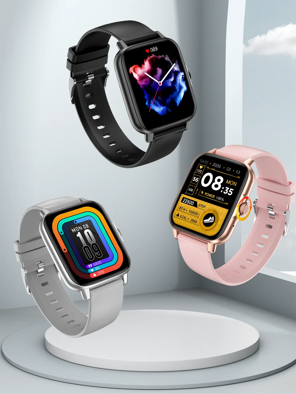 2022 New NFC Smart Watch Men Women 1.69 Inch HD Heart Rate Fitness Tracker Bluetooth Call GT50 GTS 2 Smartwatch For Android iOS