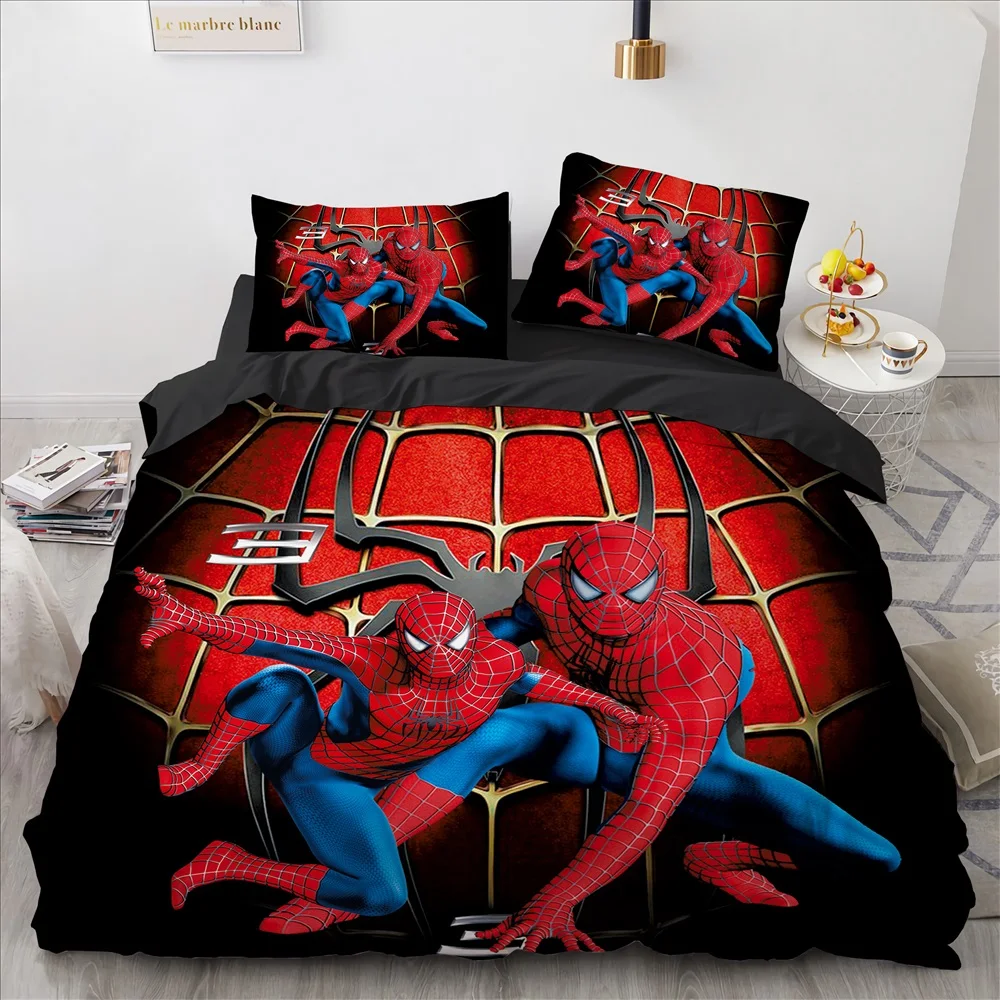 Peter Parker Spider-Man Bedding Quilt Cover Student Bedding Soft Microfiber Bedspread Lightweight Coverlet 1