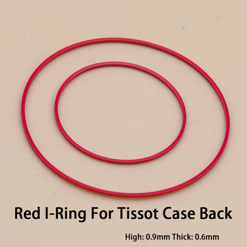 Enhanced Product Title:  
Durable Red Plastic I-Ring Gasket for Watch Case Bottom Cover
