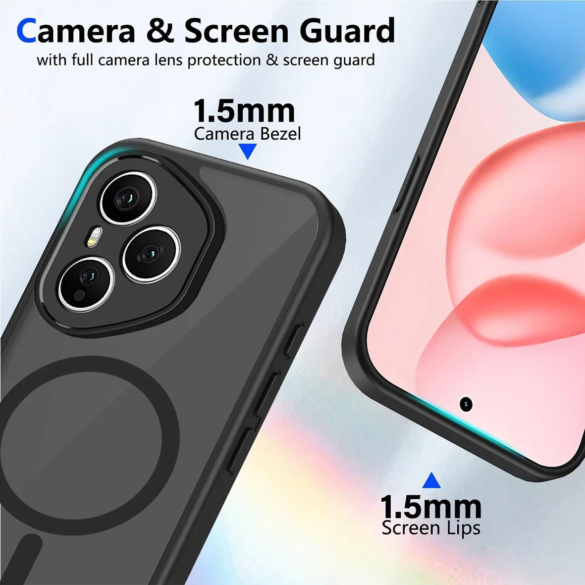 Enhanced Armor Matte Frosted Clear Magnetic Wireless Charging Case