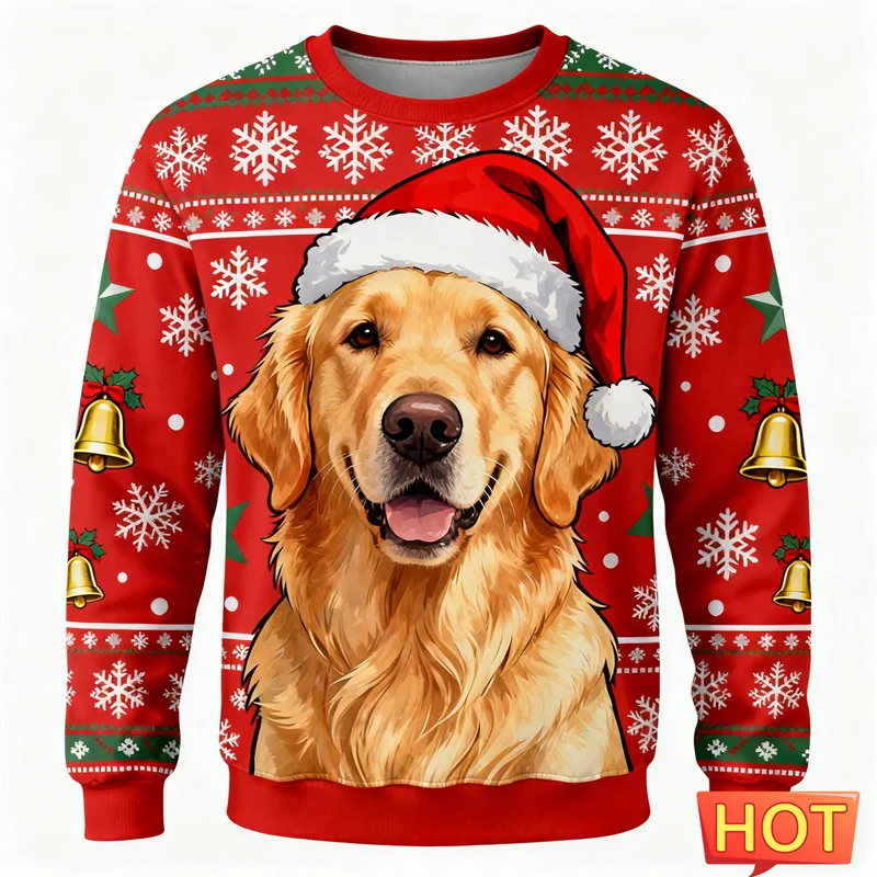 golden-retriever-ugly-christmas-sweater-cute-3d-printed-dog-streetwear