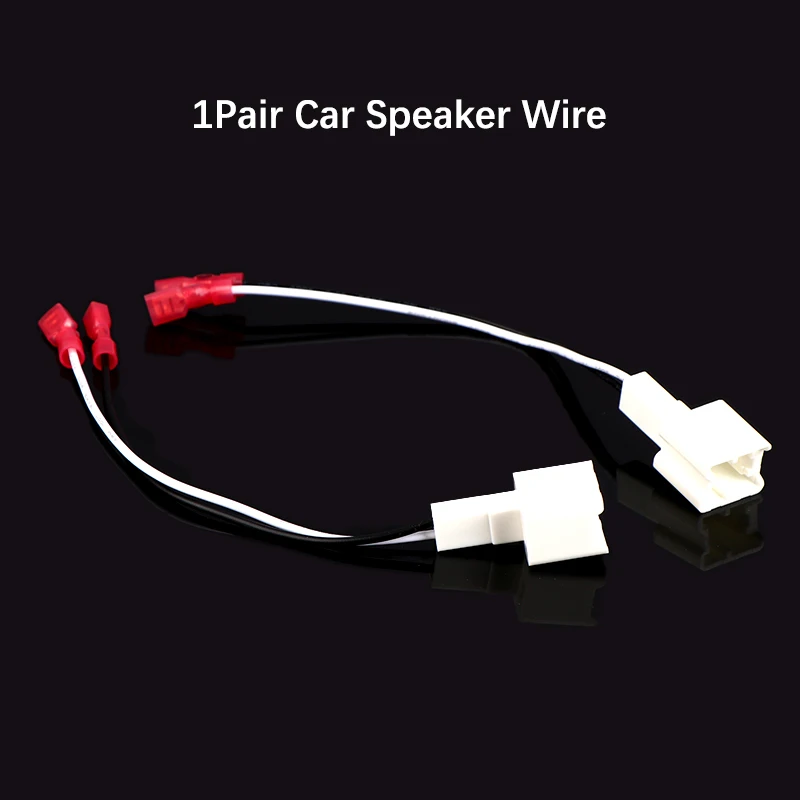 1Pair Car Tweeter Dash Front Speaker Wire Harness Adapter Cable Connector For Nissan Renault Series Speaker