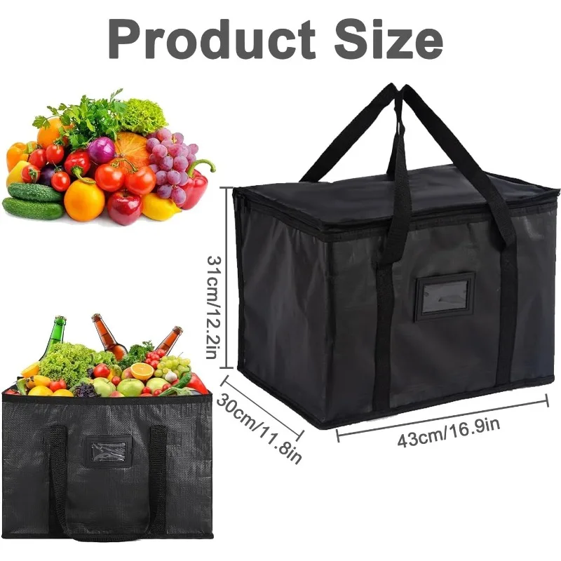 Insulated Foldable Thermal Bag for Food Delivery and Groceries