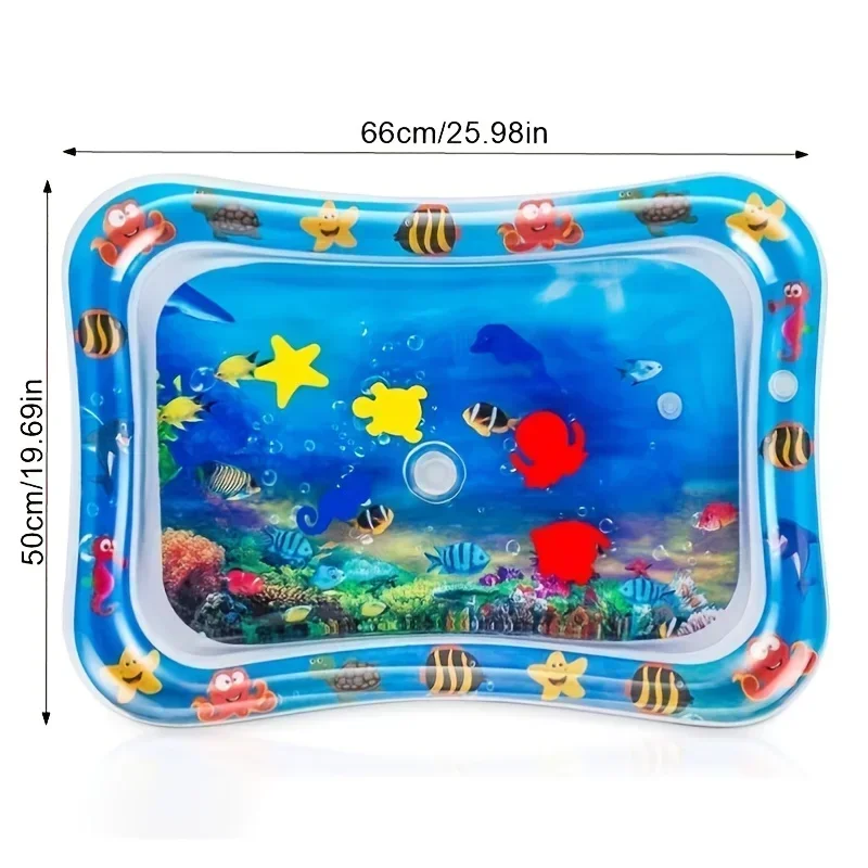 Infinno Inflatable Tummy Time Mat Premium Baby Play Mat for Developing Baby learning to crawl toys Sensory Skills