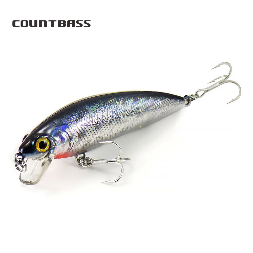 COUNTBASS 60 mm & 75 mm (2,36'' & 2,95'') Minnow-Angelköder Live Peche Floating Crankbait Wobbler Hardbait Bass Isca Artificial