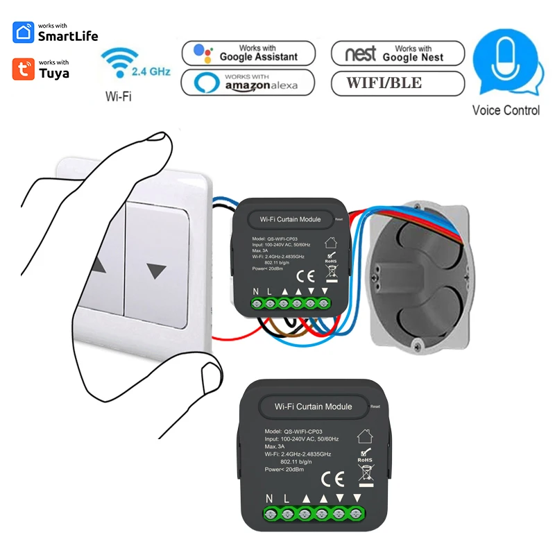 

Bk Dual Mode Switch 3a Mini Switch Module Tuya Wifi Switch Breaker Remote Control Smart Home Wireless Switch