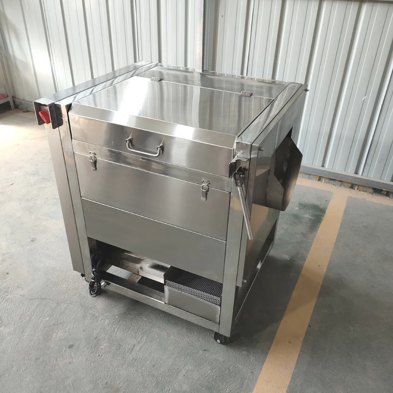 Easy to Operate Automatic Industrial 500kg/h Potato Ginger Roller Washer Brush Peeling Machine potato peeling machine 3