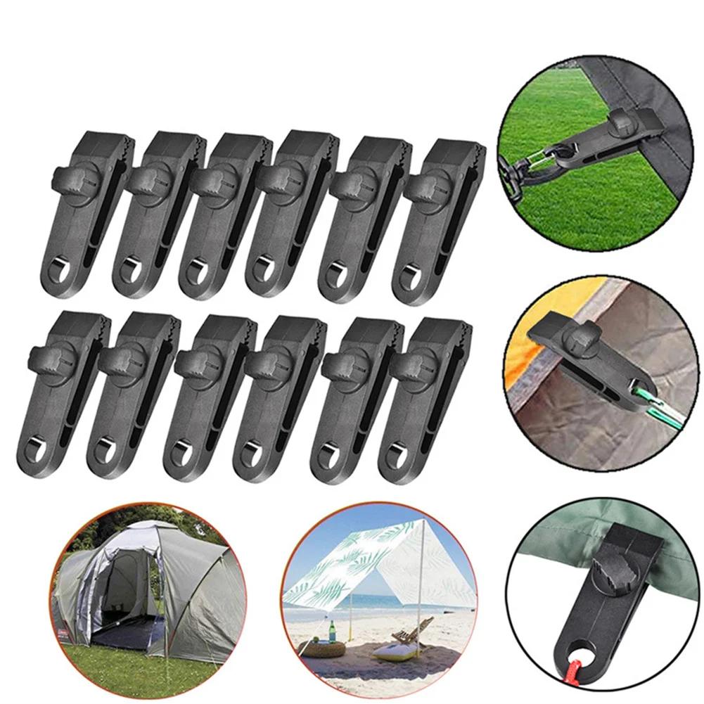 

1/5/10PCS Tent Canopy Clip Outdoor Wind Rope Reusable Clamps Awning Tarpaulin Buckle Camping Mountaineering Shelters Accessories