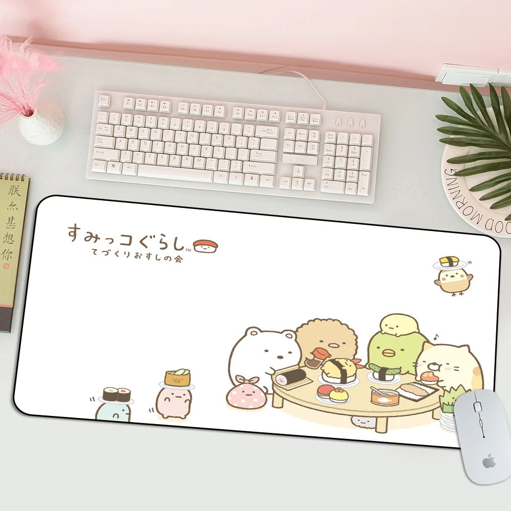 Sumikko Gurashi Mouse Pad 600x300mm Computer Carpet Laptop Mouse Mat Mausepad Office Accessories Office Table Mat Desk Protector