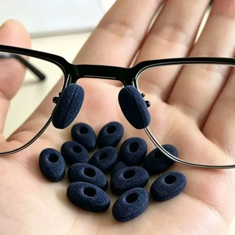 1/30pairs 여성용 남성용 새로운 블랙 안티 슬립 스폰지 안경 소프트 안경 코 패드 쿠션 압력 완화 편안한 코 패드
