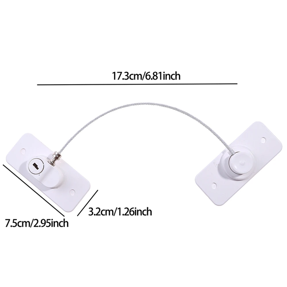 Child Safety Lock Cabinet Refrigerator Door Lock Stainless Steel Cable Protection Children Baby Home Window Lock Strong Fixation
