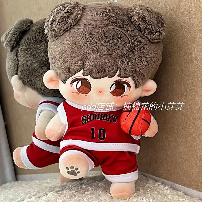 1 Set 20cm Doll Clothes Sports T-shirt Mini Shorts Suit with Basketball For Idol Dolls Outfit Toys Accessories 3