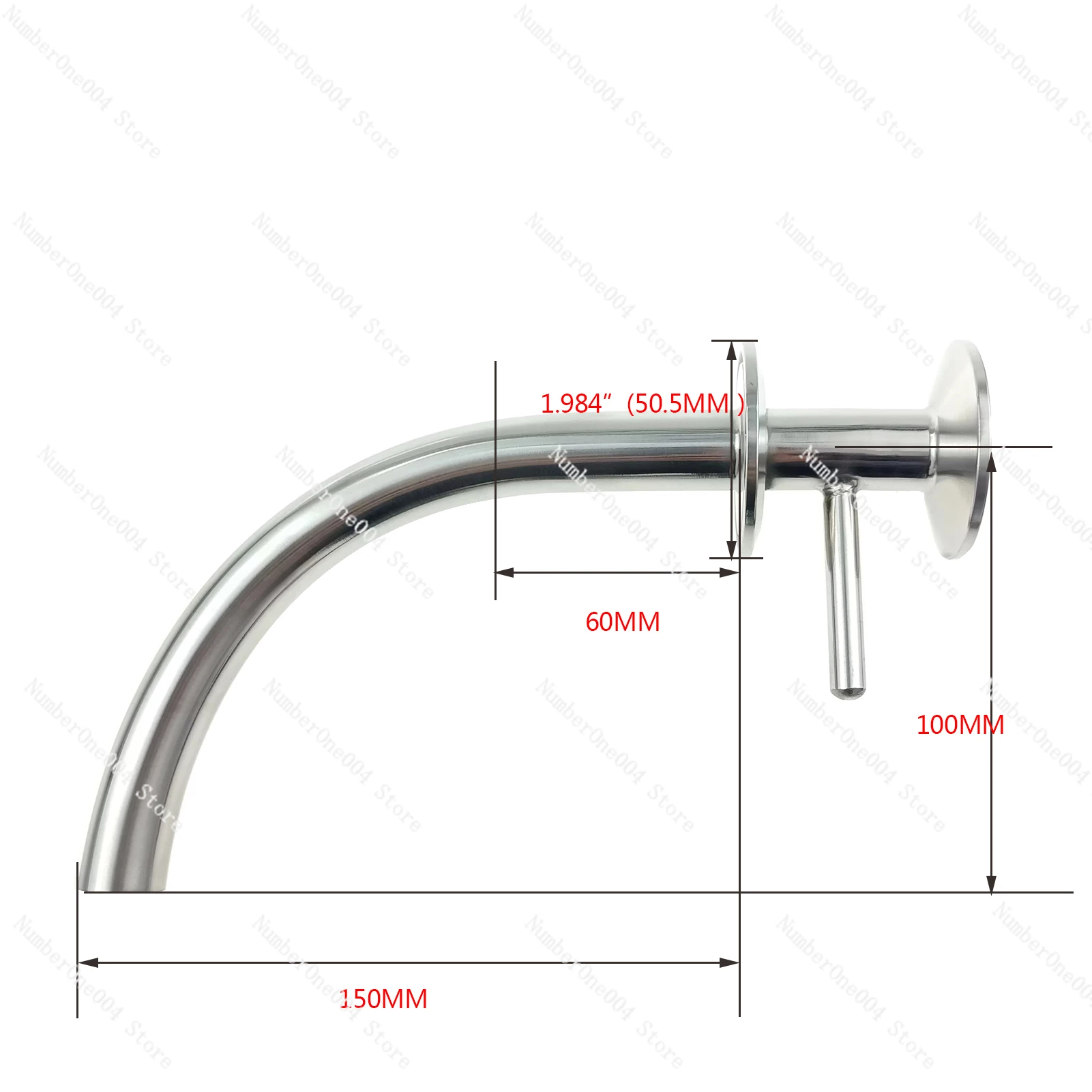 Applicable To 304 Stainless Steel Home Brewed Beer Quick Loading Chuck Rotary Elbow Outlet Tri Clamp Racking Arm