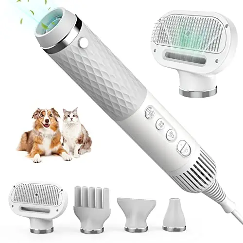 Dog Hair Dryer 5 in 1 Portable Handheld Dog Blow Dryer Brush Pet Washing Hair dog Grooming Equipment