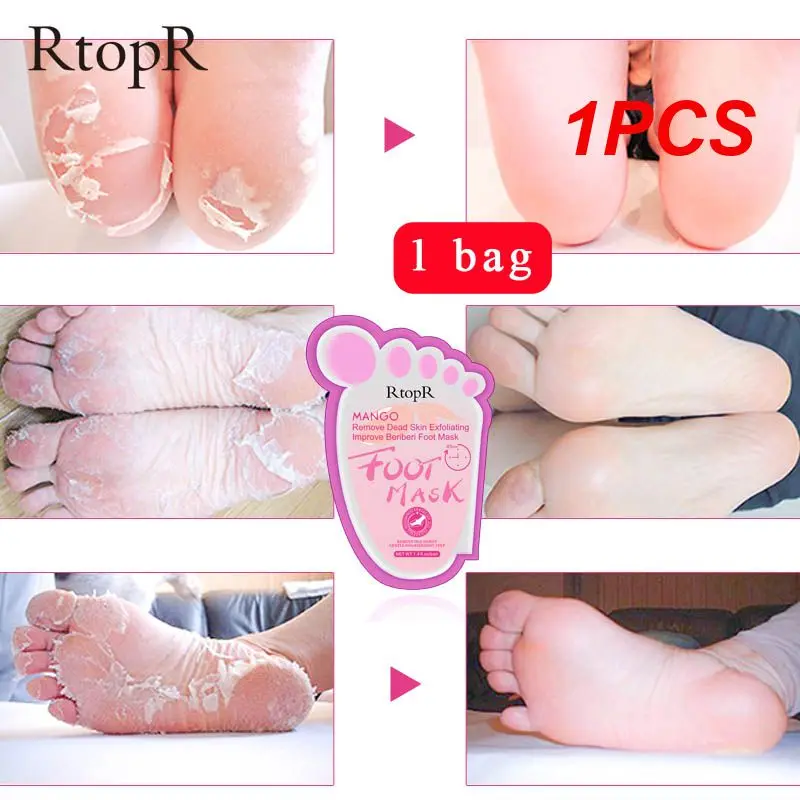 

1PCS Exfoliating Peel Foot Masks Soft Feet Callus Hard Dead Health Skin Care Mango soft nourishing foot mask Remove Dead Skin