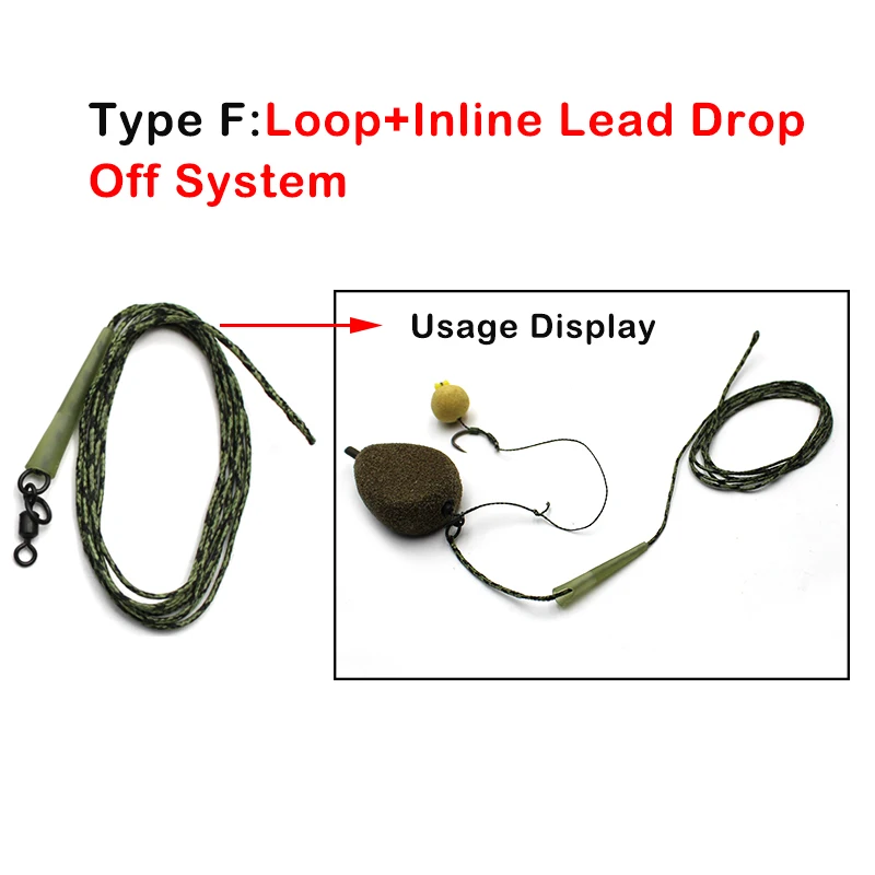 2pcs Carp Fishing Rig Ready Leadcore Quick Change Hooklink Swivels Carp  Fishing Helicopter Rigs Line Ready Tied For Fish Tackle - AliExpress